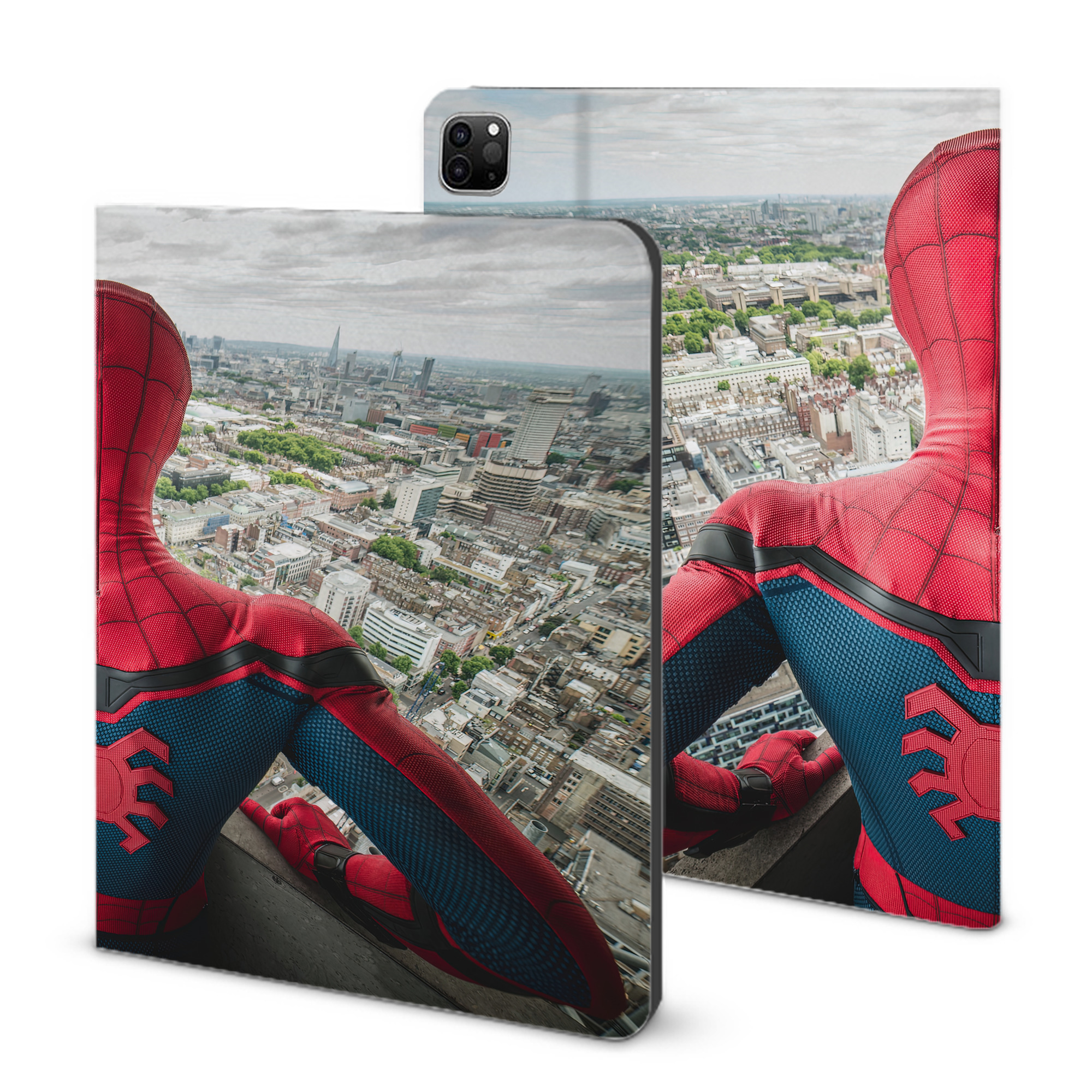 （画像用） Spider Man スパイダーマン IPad ケース ブック型 PUレザー TPU 耐衝撃 軽量 薄型 ペン収納なし 全面保護 IPad 各モデル対応